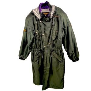 90s Vintage Descente Mint Condition Men’s Grey & Purple Ski Winter Coat Large